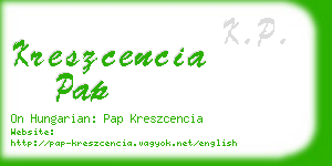 kreszcencia pap business card